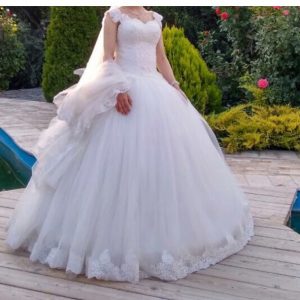 دوخت لباس عروس با تور